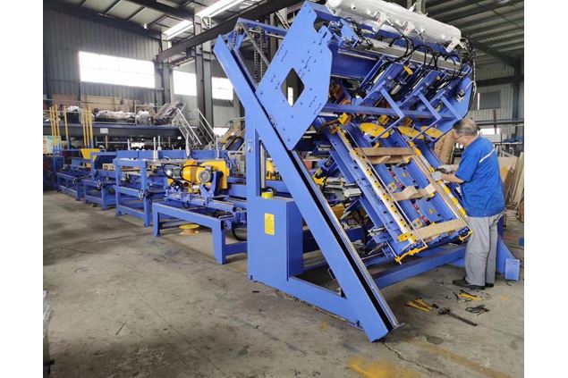 Sawmill-World 4 Stringer with Stacker Pallet Nailer and Assembly System