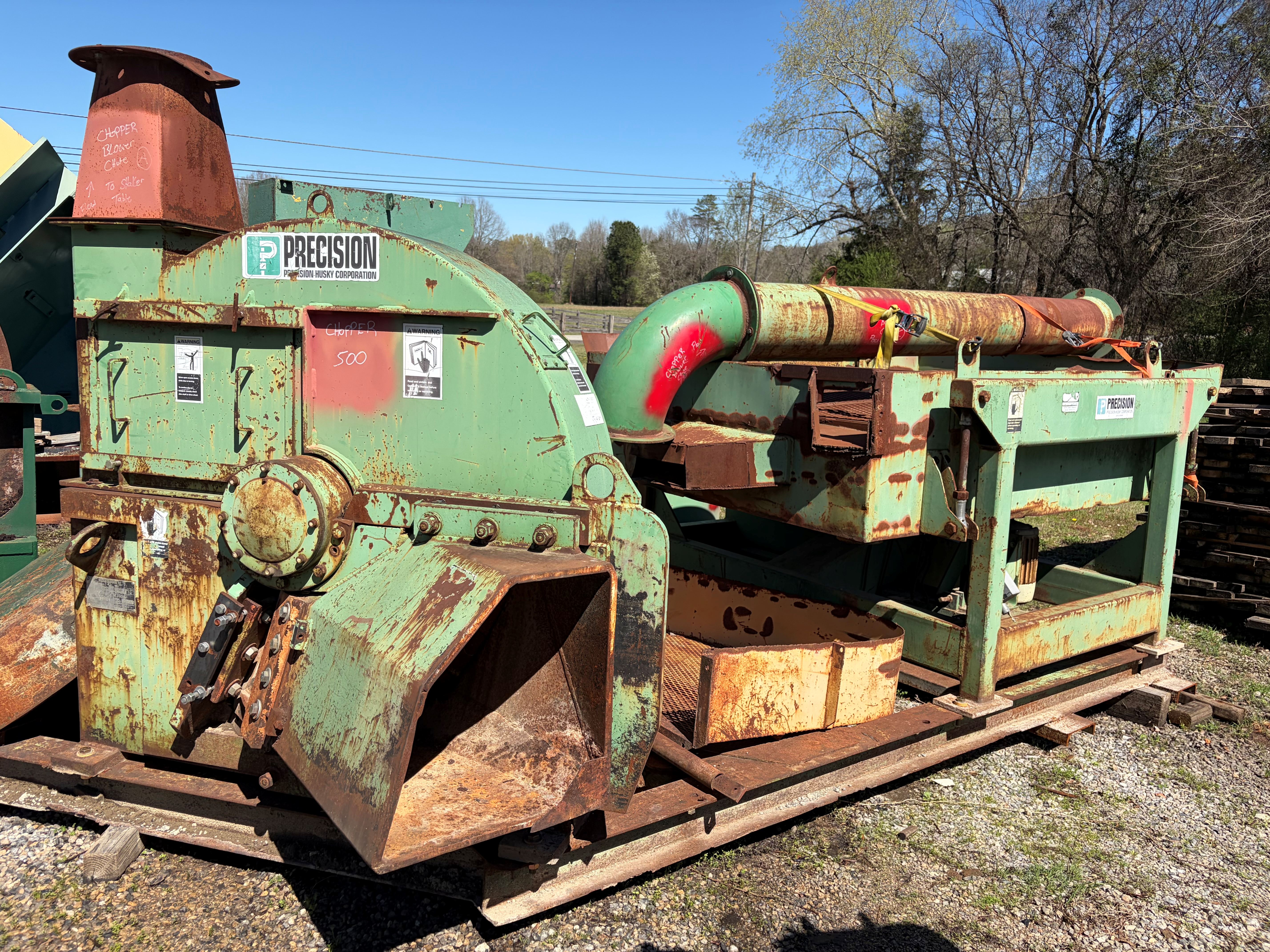 Precision Husky 58 Stationary Wood Chipper For Sale