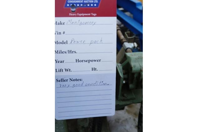 Montgomery Mill Hydraulic Power Pack