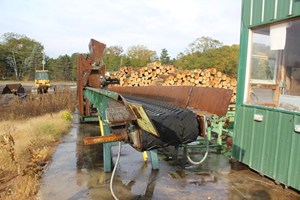 Unknown with Overhead Log Kickers  Conveyors Belt