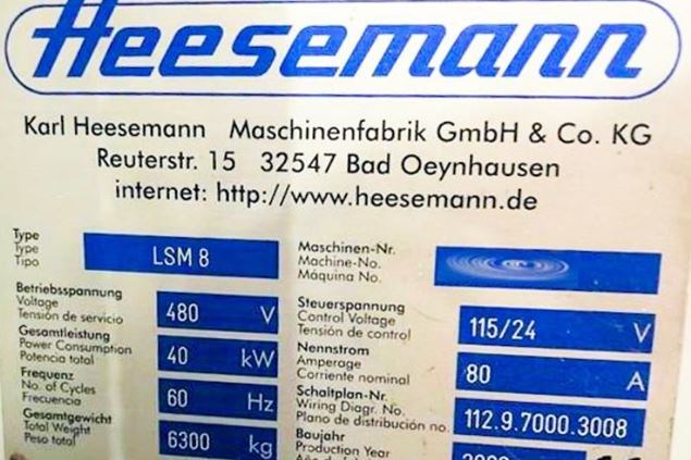 2006 Heesemann LSM 8 OSR Sander