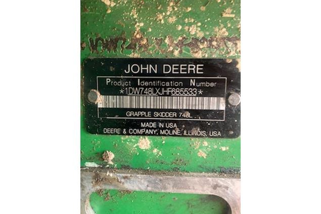 2018 John Deere 748L Skidder