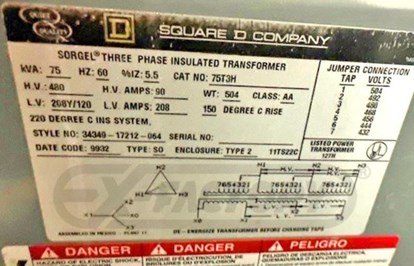 Square D 75T3H Electrical