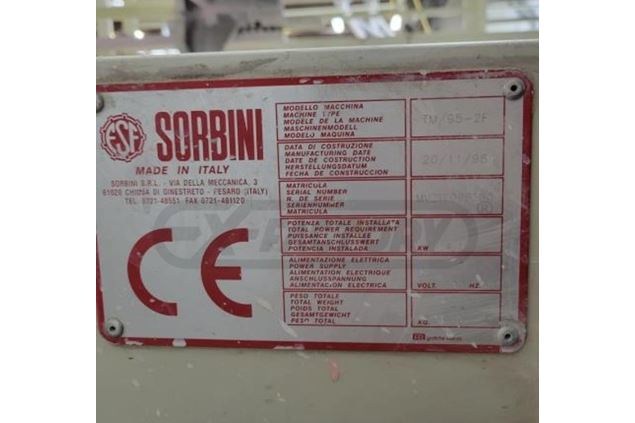 1998 Sorbini TM/95-2F Wood Finishing