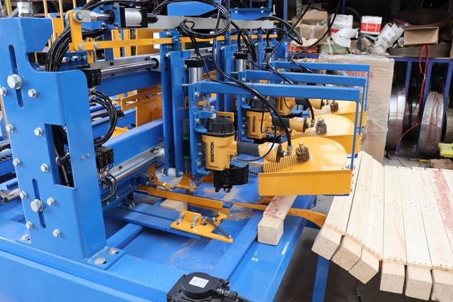 2024 Sawmill-World Wood Block Leg Automatic Pallet Nailer and Assembly System