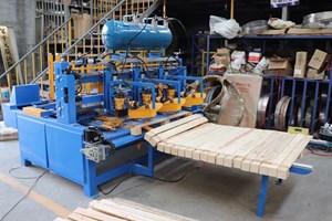2024 Sawmill-World Wood Block Leg Automatic  Pallet Nailer and Assembly System
