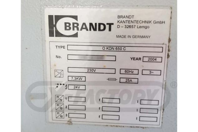 2004 Brandt KDN 650 C Edgebander