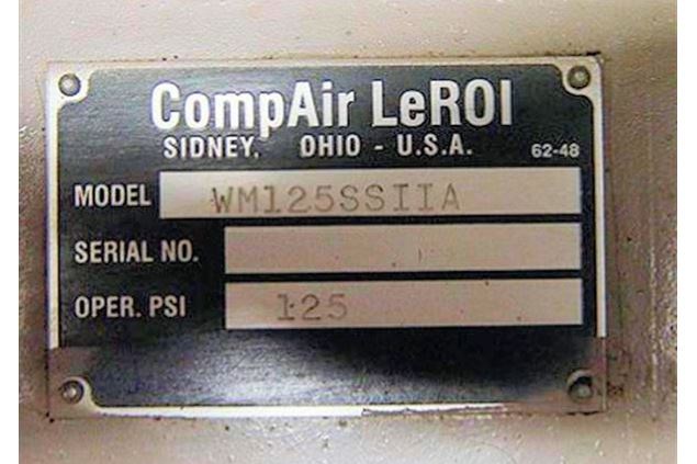 2001 Compair WM125SS IIA Air Compressor