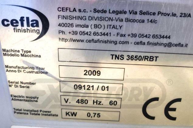 2009 Cefla TNS 3650/RBT Wood Finishing