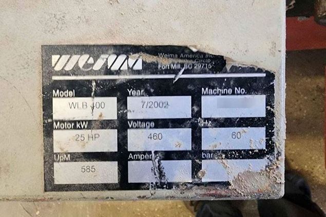 2002 Weima WLB 400 Hogs and Wood Grinders