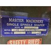 1987 Master Machinery MC-MDS-1 Shaper