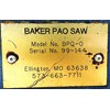Baker BPQ-0 Band Resaw