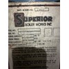 1992 Superior Boiler Works 150 PSI Gas Fired Steam Boiler