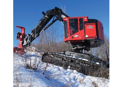 TimberPro TL755D Feller Buncher Cutting in Oregon - Quadco 24b 