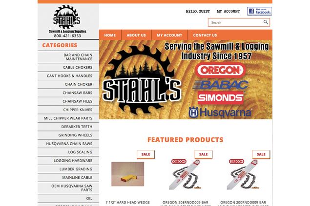Stahl's Sawmill & Logging Supplies Announces NEW Website