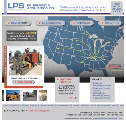 LPS Equipment & Acquisition, Inc. Unveils New Interactive Website