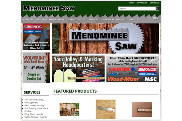 Menominee Saw Unveils E-Commerce Website